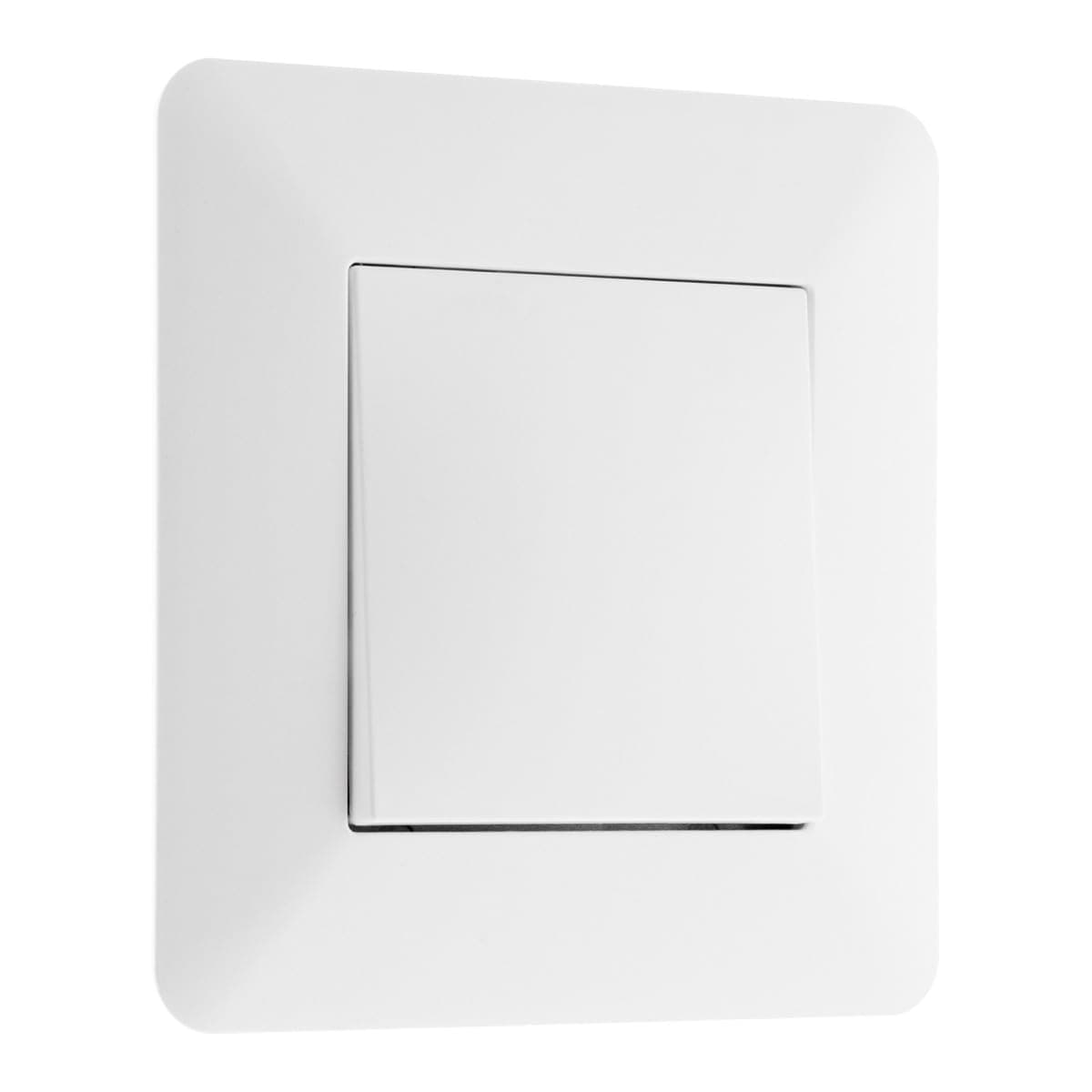Zenitech - Interrupteur poussoir 10A prêt à poser - Design moderne et esthétique - Blanc - 86x86mm  
Zenitech - Interrup