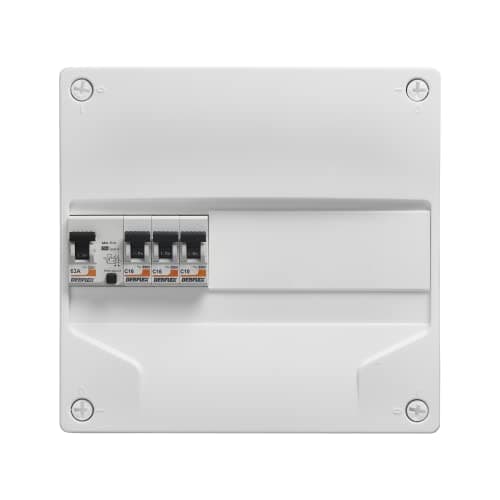 DEBFLEX - Coffret électrique pré-équipé - Tableau électrique pour pose en saillie - Interrupteurs différentiels (40A typ — 1 rangée