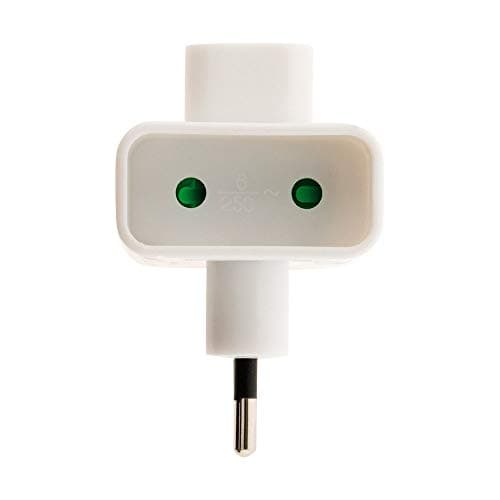 Multiprise Triplite Zenitech 6A latérale blanche pour bureau