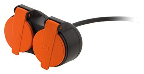Rallonge étanche Zenitech 2 prises avec clapet orange 10m 3x 1,5mm² - grand usage extérieur — 3G1,5mm² (avec terre)