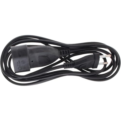 Zenitech Rallonge de câble HO5VV-F 2x1mm² - 2m Noir - Électrification domestique - Électrification sécurisée - 2 mètres