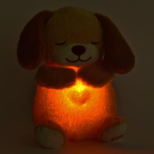 Kögler Peluche Chien Qui respire pour s'endormir, Fonction Lumineuse et Musique d'endormissement, Taille env. 26 cm