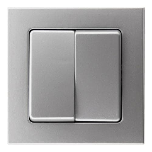 Zenitech - Interrupteur de Va-et-Vient Double 10A Sans Vis Apparente - Électrique pour Moulures - Facile à Installer - C