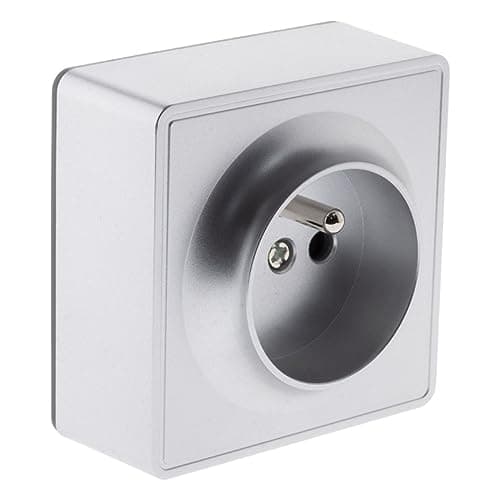 Prise Zenitech saillie 2P+T 16A Silver Vulco - Maison