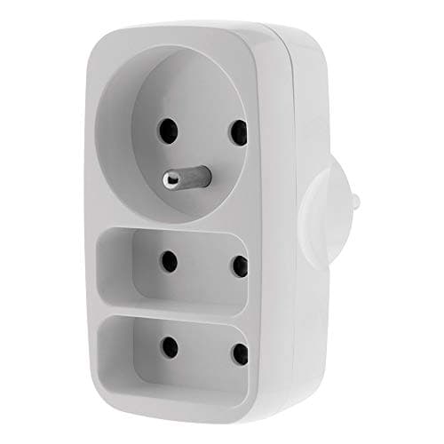 Multiprise Zenitech 2x2P 6A + 1x2P+T 16A Blanc