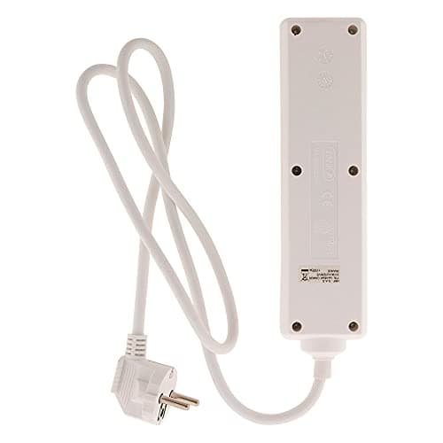 Bloc multiprise Zenitech 4 Prises 2P+T 16A Blanc - 2P+T 16A avec fiche européenne - 4 prises multiports pour maison et b