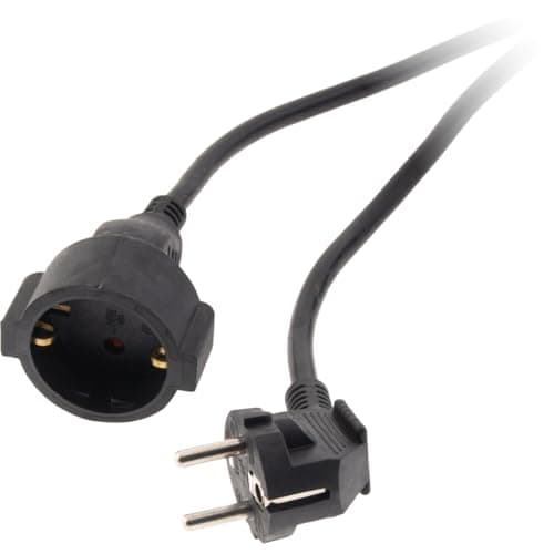 Extension Cord Heavy-Duty 14 AWG 5m - 3G1,5mm² HO5VV-F - Black - Zenitech