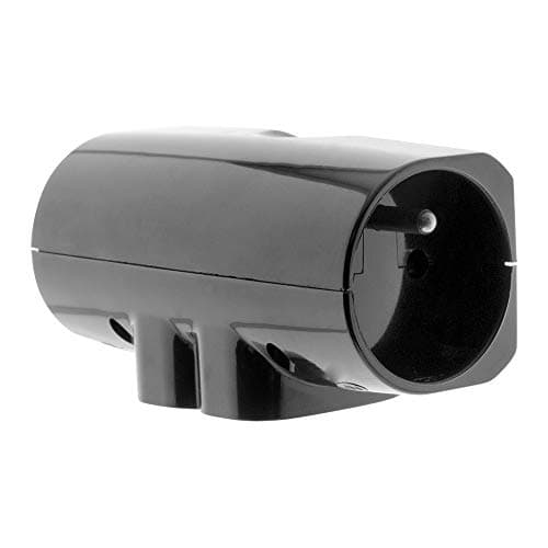 Zenitech Quadriplite 2x 16A + 2x 6A latérale Blanc pour installateurs professionnels au bureau de travail — Noir