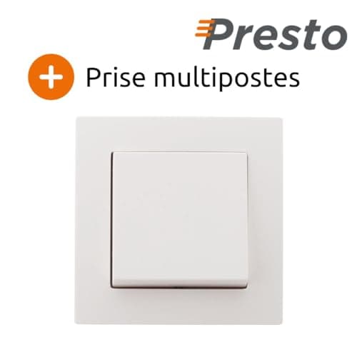 Interrupteur complet va-et-vient Zenitech 10A Presto pour domicile