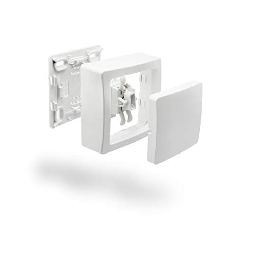 Interrupteur va et viens Gamme Blok Blanc - Prises électriques murales - Usage domestique - Fonctionnement sans fil - Pr