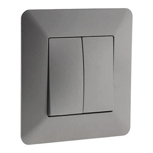 Interrupteur va et vient double Zenitech Titanium pour domicile