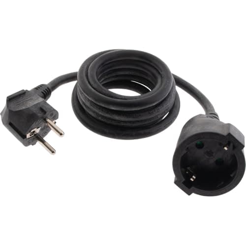 Rallonge Schuko Zenitech H05VV-F 3G1,5mm² - 25m - Noir — Noir