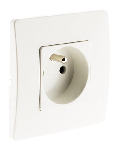 Prise Zenitech 2P+T 16A Blanc pour la Maison - Sécurité Electrocutation-Économie d'Energie 16Aampères