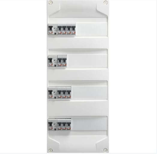 DEBFLEX - Coffret électrique pré-équipé - Tableau électrique pour pose en saillie - Interrupteurs différentiels (40A typ — 4 rangées