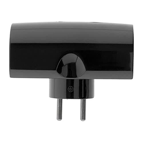 Zenitech Quadriplite 2x16A+2x6A Étagère TV en Verre Noir pour Écran Plat
