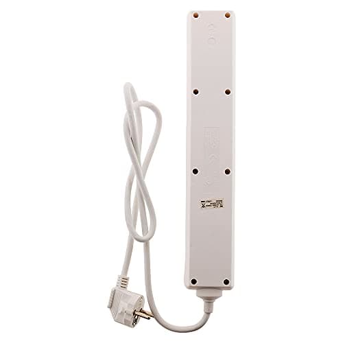 Zenitech Bloc 6 Prises 16A 2P+T Intouchables Blancavec Interrupteur