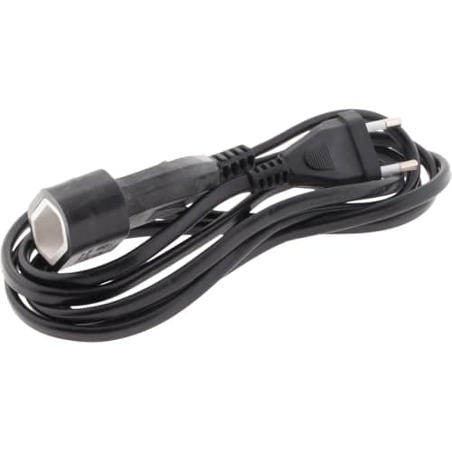 Zenitech Rallonge de câble HO5VV-F 2x1mm² - 2m Noir - Électrification domestique - Électrification sécurisée - 2 mètres