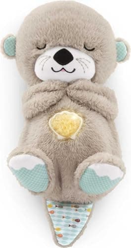 Fisher-Price Ma Loutre Câlins Bonne Nuit Peluche | Veilleuse Doudou Lumineuse et Musicale pour Bébé | Cadeau Naissance G