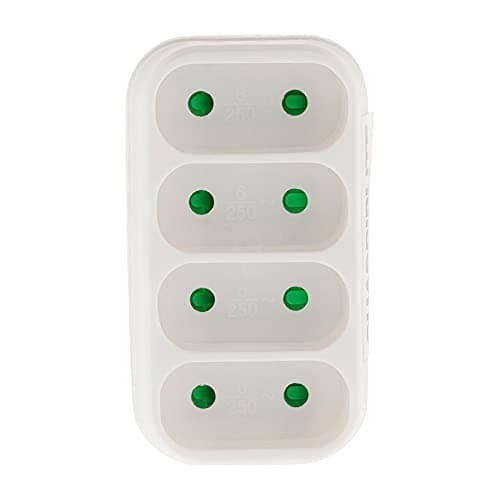 Zenitech - Multiprise Façade 4 Prises Quadriplite Blanc - Puissance Max 6A par Prise - Sécurité Intgrée Contre Surcharge
