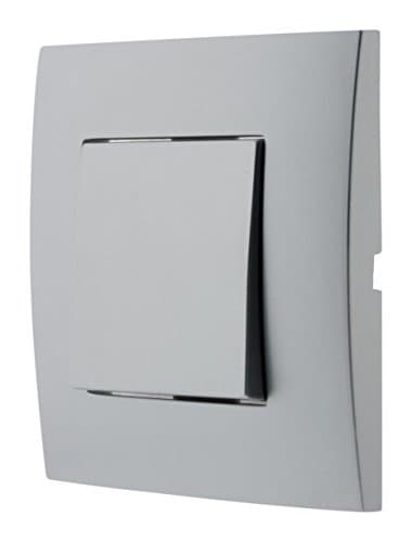 Simplea Bouton Poussoir Silver Prêt à Poser - Équipement Idéal pour Maison et Bureau - Design Minimaliste, Durabilité Ha