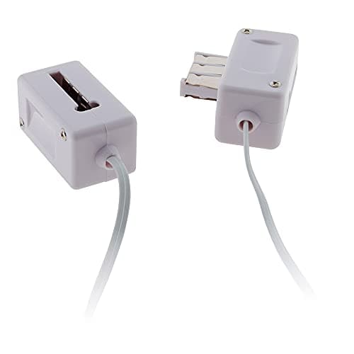 Zenitech - Rallonge Téléphonique - Longueur 10m - Prise Murale - Blanc - Appareils Standard Compatible