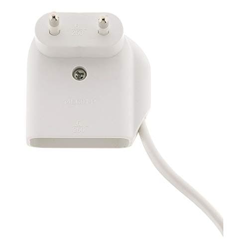 Zenitech Prolongateur HO3VVH2-F 2x 0,75mm² Câble Rallonge Blanc 3m Idéal pour Appareils Électriques Intérieurs Normes NF
