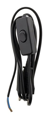 Cordon à interrupteur Zenitech pour luminaire 1,5 m - Noir, idéal pour les décorations d'intérieur, sécurité renforcée, — Noir