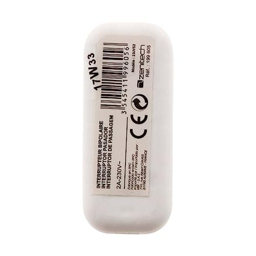 Zenitech Interrupteur 2A Bipolaire Blanc Élégant Pour Intérieur Design Fonctionnel 4PC