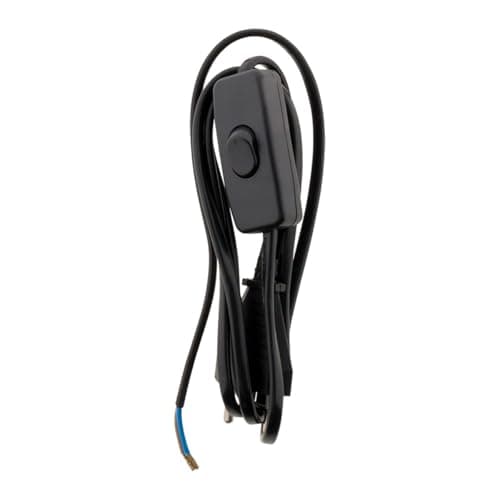 Cordon à interrupteur Zenitech pour luminaire 1,5 m - Noir, idéal pour les décorations d'intérieur, sécurité renforcée,