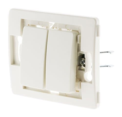 Double va et vient bornes auto composables Blanc Venise