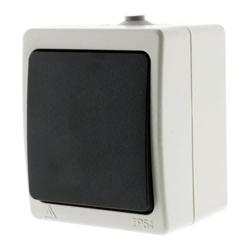 Zenitech - Interrupteur Étanche IP54 10A - Raccordement Rapide - Idéal pour Jardin et Terrasse - Noir