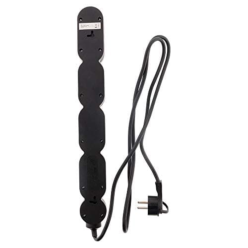 Bloc Home - Prises électrique 8 sorties 16A 2P+T - Noir - Zenitech - Câble 1,5m - Électricité domestique - Maison - Sécu