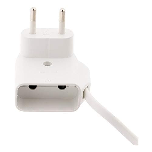 Zenitech Prolongateur HO3VVH2-F 2x 0,75mm² Câble Rallonge Blanc 3m Idéal pour Appareils Électriques Intérieurs Normes NF