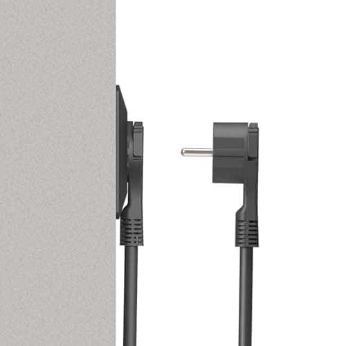 Electraline 32053 Bloc 6 prises avec interrupteur pour maison Noir adapté aux foyers français