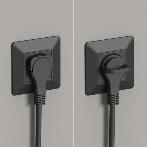Electraline 32053 Bloc 6 prises avec interrupteur pour maison Noir adapté aux foyers français