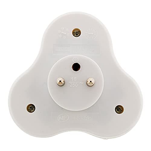 Multiprise Triplite 3x16A - Blanc - Pour Bureau - Étanche et Résistante - Puissance 3 x 16A - Modèle TP316B