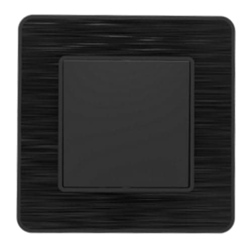 Zenitech Interrupteur complet va et vient 10A Noir brossé Métal Électrique Maison Kouro