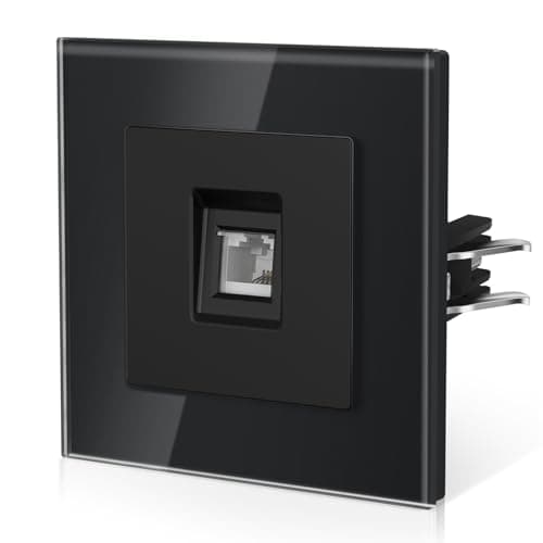 Prise murale BSEEDverre 16A 250V bureau-hôtel, Blanc 86MM 2Paquets — Noir
