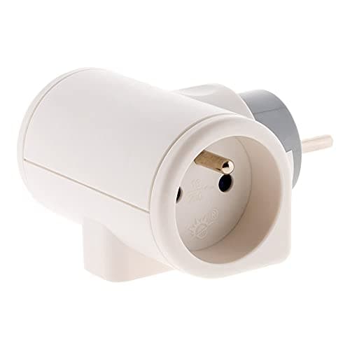 Zenitech Multiprise 3 prises rotatives à 180° - 2x16A + 1x6A - Triplite - Blanc
