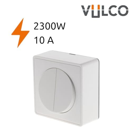 Interrupteur double va et vient Zenitech 10A saillie Silver Vulco pour habitat