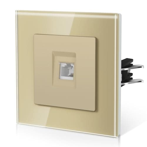 Prise murale BSEEDverre 16A 250V bureau-hôtel, Blanc 86MM 2Paquets — Or