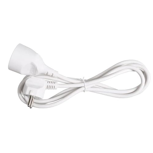 ITENSE Prolongateur électrique 16A Câble HO5VV-F 3G1 mm² Rallonge 2m pour usage intérieur blanc extension robuste
