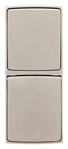 Zenitech Prise de courant 16A 2P+T IP55 Étanche - Gris - Interrupteur de sécurité outdoor - Va et Vient