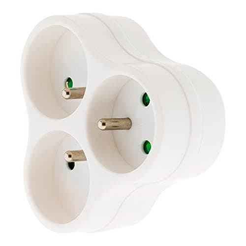 Multiprise Triplite 3x16A - Blanc - Pour Bureau - Étanche et Résistante - Puissance 3 x 16A - Modèle TP316B