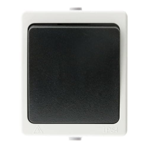Zenitech - Interrupteur Étanche IP54 10A - Raccordement Rapide - Idéal pour Jardin et Terrasse - Noir