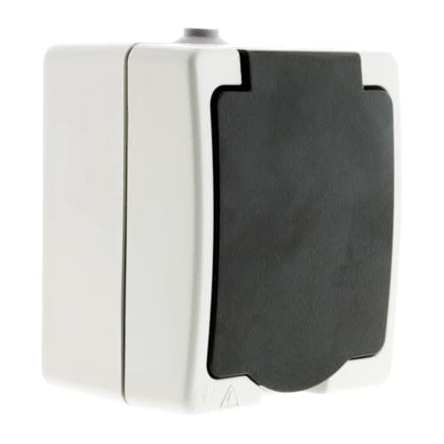 Zenitech - Interrupteur Étanche IP54 10A - Raccordement Rapide - Idéal pour Jardin et Terrasse - Noir — Prise