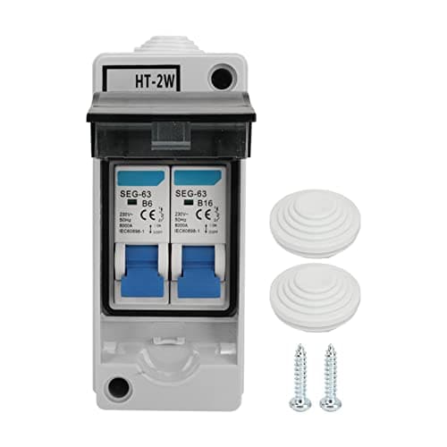 Disjoncteur de Fuite MCB 230V 6A 16A 2 Voies Étanche - Protection Électrique Sécurisée pour Installation Domestique et I