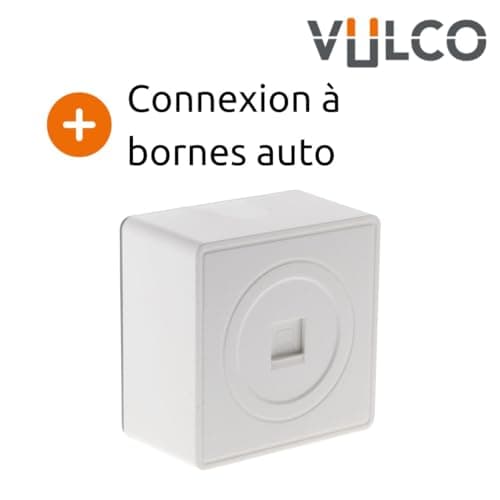 Zenitech Prise téléphone RJ45 en saillie - Blanc Résistante pour Maison & Bureau - Connexion Rapide et Durable - 1 Port