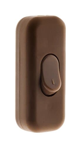 Zenitech - Interrupteur 2A Unipolaire Noir | Interrupteur Sécurisé pour Électroménager et Projets Électriques - Spécific — Marron