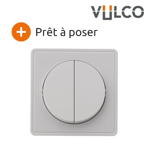 Interrupteur double va et vient Zenitech 10A saillie Silver Vulco pour habitat